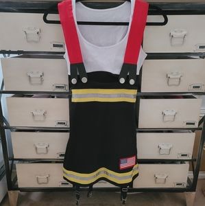 Backdraft Babe Firefighter Costume Garter Dress